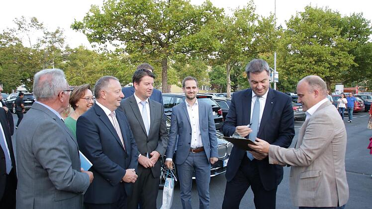 Bilder vom Besuch Söders in Bad Kissingen. Foto: Ralf Ruppert