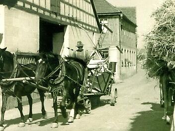 Im Sommer 1959 entstand diese Aufnahme in Junkersdorf, heute Gemeindeteil von Pfarrweisach&nbsp; Foto: Archiv/Arnold Deininger