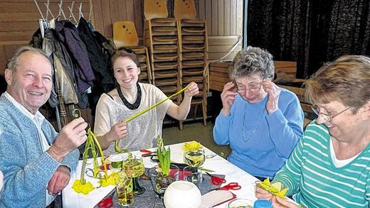 Berufsschüler bei den Senioren