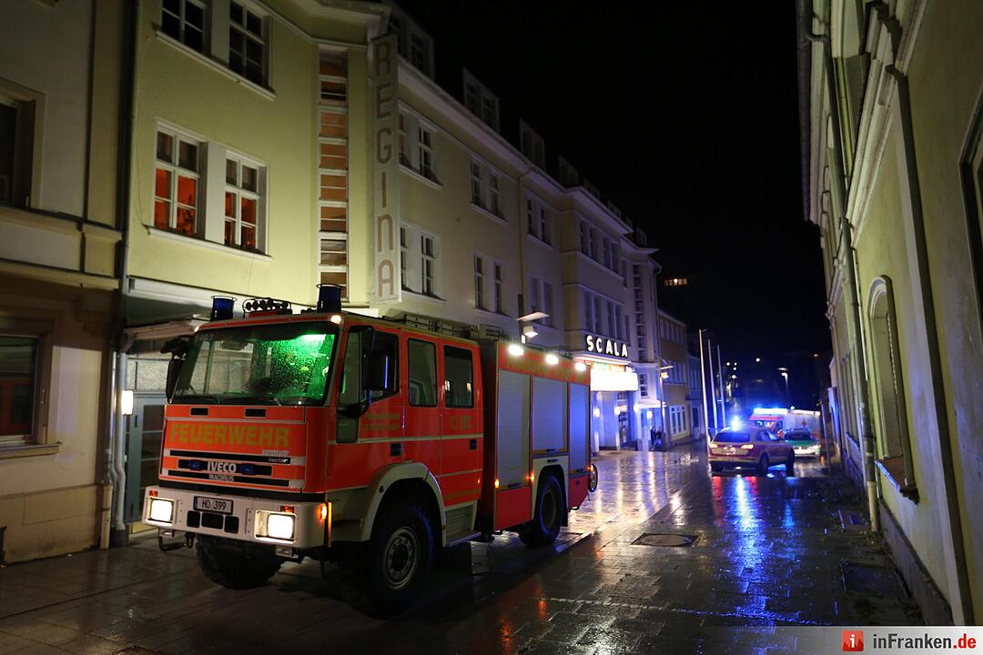 Kellerbrand im Scala-Kino in Hof