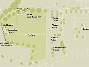 So könnten die Litzendorfer "Tanzwiesen" einmal ausschauen.  Grafik: Kommunales Projektmanagement Litzendorf/Edith Obrusnik
