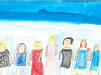 Festlich gekleidet waren die 17 Absolventen der Krankenpflegeschule der Helios-Frankenwaldklinik Kronach, als sie den Abschluss ihrer Ausbildung feierten. Veronika Schadeck, gemalt von Yara