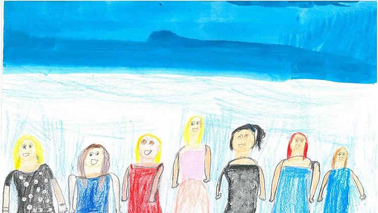 Festlich gekleidet waren die 17 Absolventen der Krankenpflegeschule der Helios-Frankenwaldklinik Kronach, als sie den Abschluss ihrer Ausbildung feierten. Veronika Schadeck, gemalt von Yara