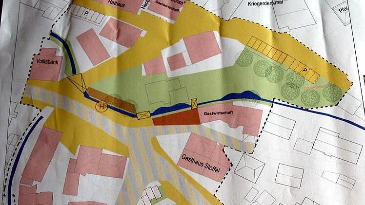 Bürgerdialog 3: So könnte der "neue Marktplatz" (grün) aussehen - eine große Fläche, auf der etliche Ideen verwirklicht werden können. (Plan Büro für Städtebau Bamberg) Foto: Susanne Deuerling
