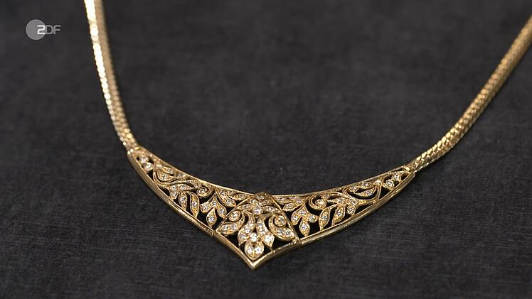 Ein Karat Diamanten und 750er Gold kennzeichneten das Collier aus der T&uuml;rkei, welches das Ehepaar Peter und Monika ver&auml;u&szlig;ern wollte.