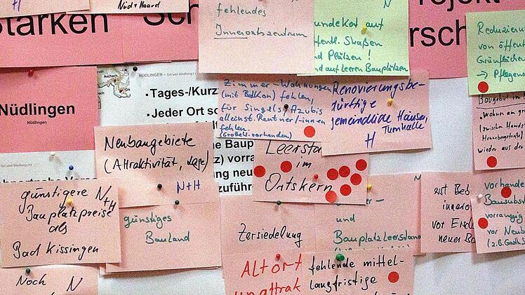 Wunschzettel: Attraktive Baugebiete wurden gelobt, Leerstände in den Ortskernen kritisiert.