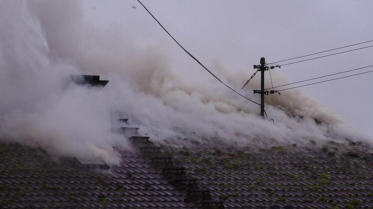 Brand in Windheim. Foto: Marco Meißner