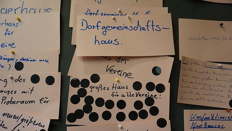 Der Schwerpunkt ist eindeutig: Ein großes Haus für alle Vereine wünschen  sich die Bürger. Foto:  Marion Eckert