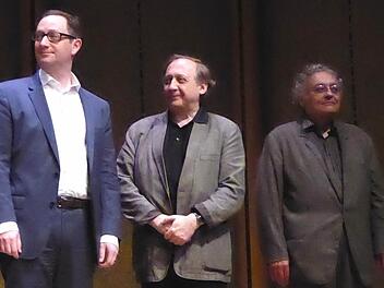 Drei der "Neuen im Komponistenkreis (von links): Gordon Kampe, Vladimir Tarnopolski und Walter Zimmermann. Foto: Ahnert