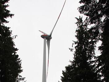 Fünf Windräder dieser Größenordnung sollen bei Wildenberg und Hain errichtet werden. Für vier davon hat das Verwaltungsgericht Bayreuth per Beschluss den "Sofortvollzug der immissionsrechtlichen Genehmigung" angeordnet. Beim fünften Windrad müssen noch Auflagen des Betreibers erfüllt werden.  Foto: Friedwald Schedel