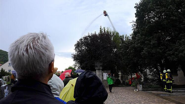 Feuerwehrübung in Langendorf  Foto: Gerd Schaar