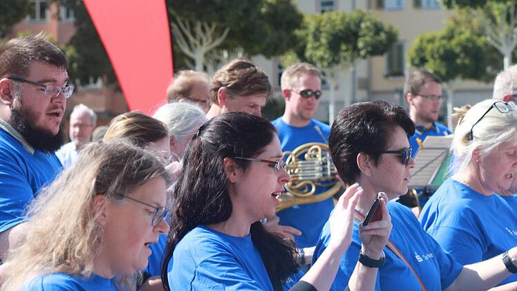 Impressionen vom ersten Symphonic Mob Bayerns auf dem Coburger SchlossplatzFoto: Jochen Berger