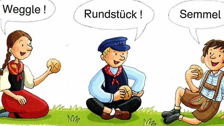 Fränkische Kinder finden im Erstklässler-Lesebuch an bayerischen Schulen ihren Dialekt nicht. Was den neuen Vorsitzenden des Fränkischen Bundes, Wolfgang Hoderlein, natürlich wurmt. Repro: BR