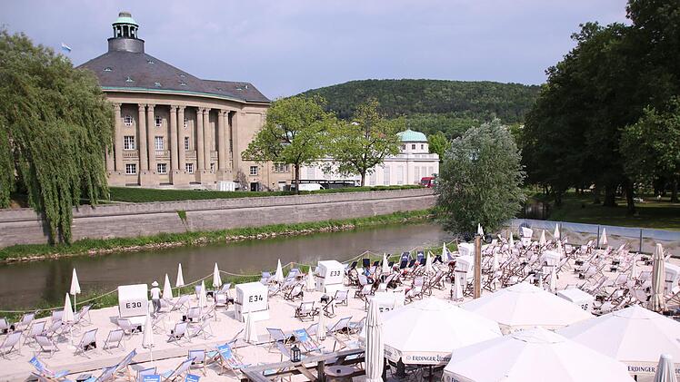 Der Stadtstrand in Bad Kissingen