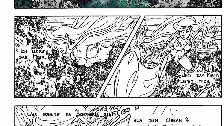 Bilder zur Geschichte von der Schwimmerin.