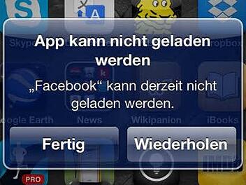 Diese Fehlermeldung ist Apple-Usern nicht unbekannt. Screenshot: Stich