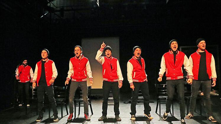 Szene aus "Jihad Baby" in der Coburger Reithalle Foto: Henning Rosenbusch