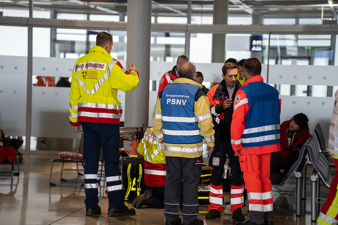 Großübung am Nürnberger Flughafen