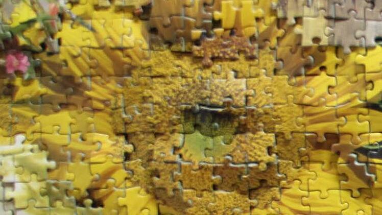Die Sonnenblumen van Goghs als Puzzlecollage