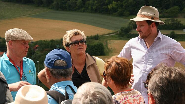 Weinbergwanderung der Saale Zeitung von Wirmsthal nach Wirmsthal 15. Juni 2014
