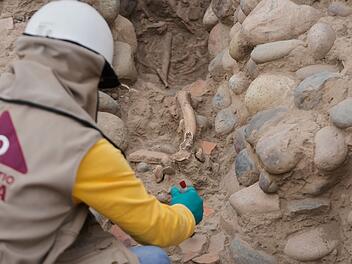 Fund in der Ruinenst&auml;tte Huaca Pucllana in Peru