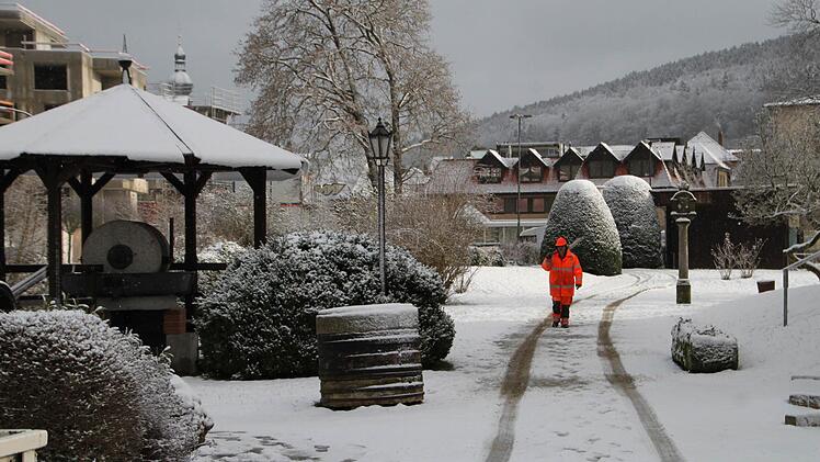 Wintereinbruch in Bad Brückenau. Foto: Ulrike Müller