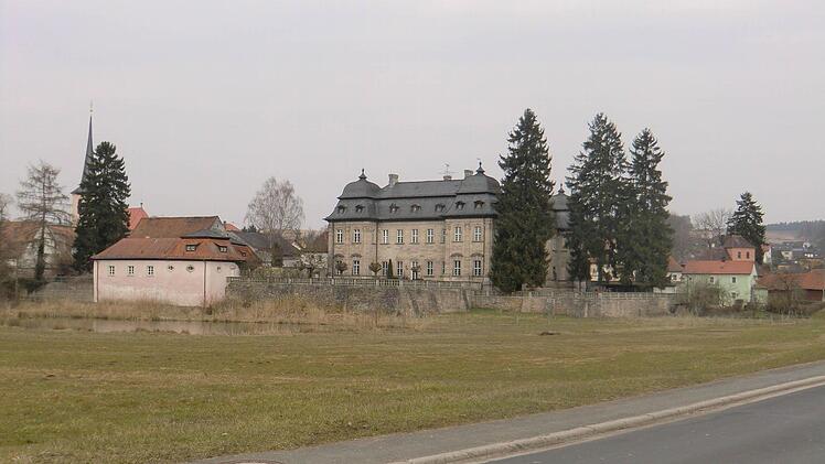 Der Ortseingang von Bamberg her mit dem Schloss