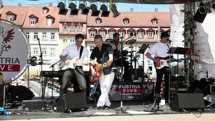 Am 3. August wieder auf dem Maxplatz: Austria Five mit (von links) Vinnie Müller, Jo Farmer, Dieter Margowski und Martin Popp. Foto: Austria Five