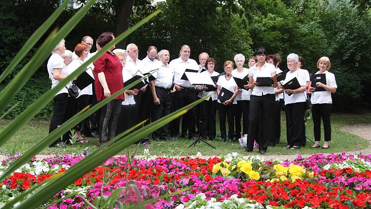 Die "Sängerlust" Steinach ist beim Open-Air in Bad Bocklet aufgetreten.   Foto: Arnold Nöth
