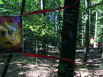 Das Kunstwerk Lebenslauf im Wald für die Seele.Foto: Uta Galuska