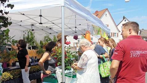 Bei der Losbude des Gartenbauvereins gab es Pflanzen zu gewinnen