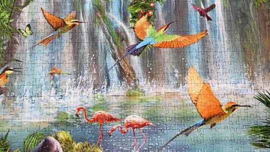 Das Puzzle "Regenwald" gilt als größtes der Welt.