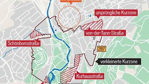 Das Kurgebiet in Bad Kissingen