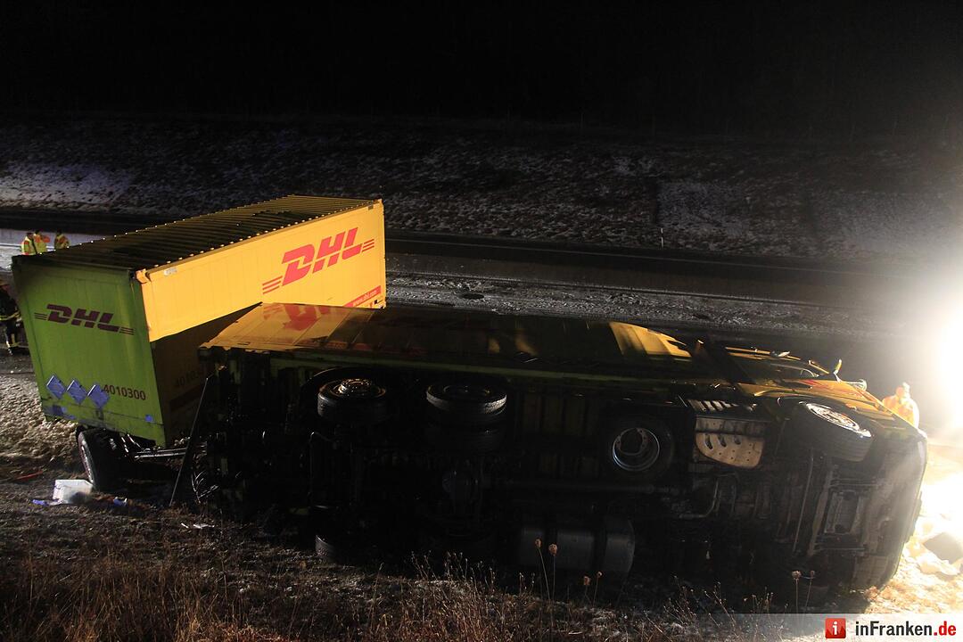Tödliche Lasterunfall in Unterfranken: Lkw-Fahrer stirbt auf der A71