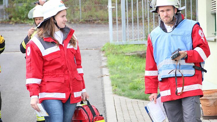 Feuerwehrübung. in Münnerstadt. Foto: Heike Beudert