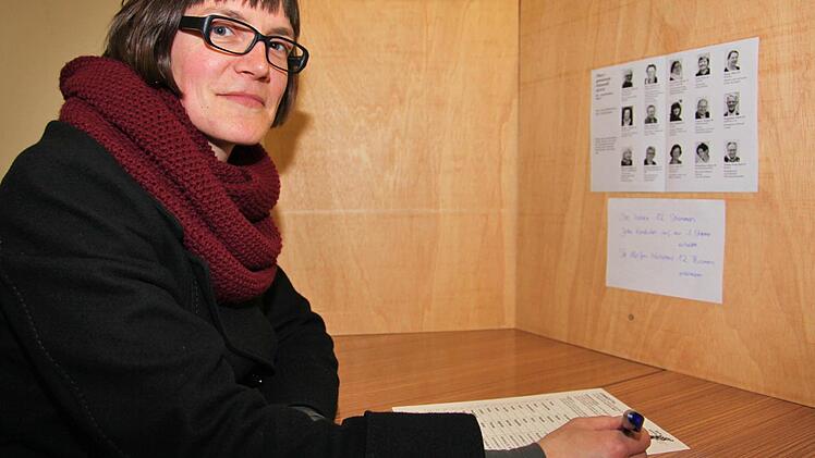 Am Sonntag waren die Mitglieder der Pfarrei Ebern zur Stimmabgabe im Wahllokal aufgerufen. Viele, wie hier Carmen Andritschke, machten davon Gebrauch.