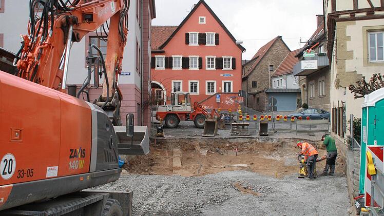 Am Postplatz sind die Bauarbeiten derzeit in vollem Gange. Fotos: G. Bauer