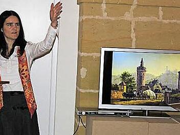 Natalie Gutgesell zog ein positives Fazit ihrer Scheffel-Ausstellung auf Kloster Banz. Foto: Markus Häggberg