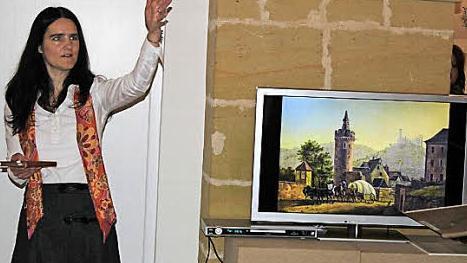 Natalie Gutgesell zog ein positives Fazit ihrer Scheffel-Ausstellung auf Kloster Banz. Foto: Markus Häggberg
