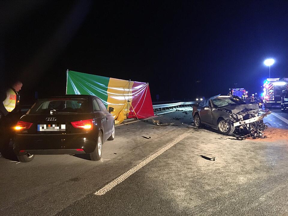Tödlicher Geisterfahrerunfall auf der A7