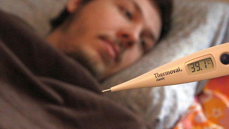 Schüttelfrost und hohes Fieber sind oft die ersten Anzeichen einer Influenza. Foto: Andreas Hofbauer