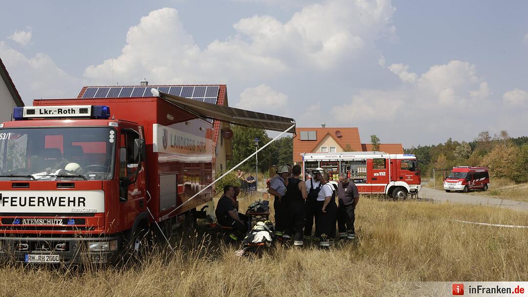 Wohnhausbrand in Allersberg - Feuerwehr verhindert schlimmeres
