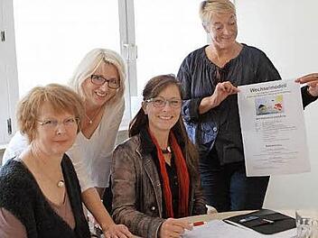Plädieren für eine gemeinsame, faire und paritätische Lösung zum Wohl des Kindes: Regina Hüttinger, Bettina Lesch-Lasaridis, Birgit Sonanini und Erna Rank-Kern (von links). Foto: Katja Nauer