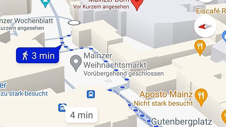 Google, Google Maps, 3D-Ansicht, Navigation