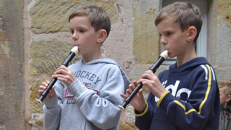 Ein typisches Mädcheninstrument ist die Blockflöte nicht. Das belegen auch die Brüder Fabian und Lukas Bullnheimer, die an der Musikschule Ebern Unterricht haben. Im Moment lernen dort mehr Jungen als Mädchen Blockflöte.