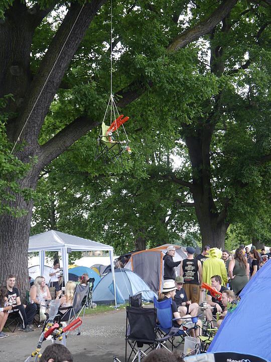 Zeltplatz bei Rock im Park am Freitag