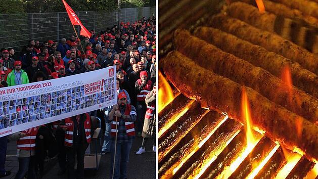 Waldrich Coburg: IG Metall ruft Beschäftigte zum Warnstreik auf - und macht die Bratwurst zum Kampf-Symbol