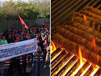 Waldrich Coburg: IG Metall ruft Beschäftigte zum Warnstreik auf - und macht die Bratwurst zum Kampf-Symbol