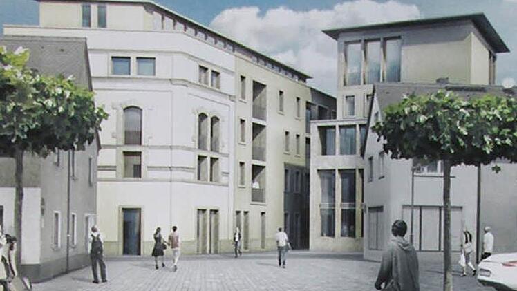 So soll das Ensemble am Marktplatz aussehen. Grafik: Architekturbüro RKW