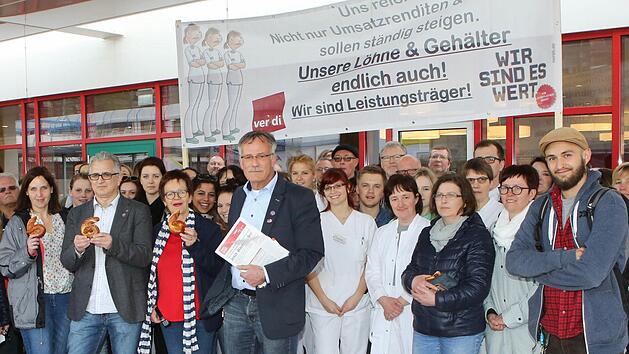 Auch die Beschäftigten des öffentlichen Dienstes am Klinikum Bamberg fordern sechs Prozent mehr Lohn. Foto: RiegerPress